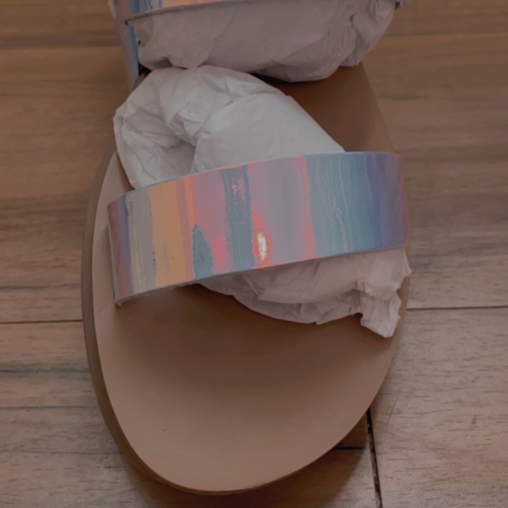J. Crew "The Everywhere" Slide Sandals, Iridescent